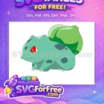 Free Red Eyes Free Bulbasaur Pokemon Cartoon Free SVG - Instant Download