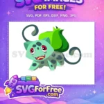 Free Happy Bulbasaur Free Red Eyes Pokemon Free SVG 3 - Instant Download