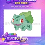 Free Smiling Bulbasaur Free Red Eyes Pokemon Free SVG - Instant Download