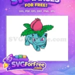 Free Teal Bulbasaur Angry Eyes Free Pokemon Cartoon Free SVG - Instant Download