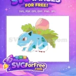 Free Blue Bulb Pokemon Free Grumpy Expression Cartoon Free SVG - Instant Download