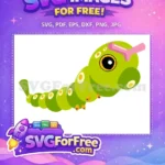 Free Green Caterpillar Free Pink Antenna Pokemon Free SVG - Instant Download