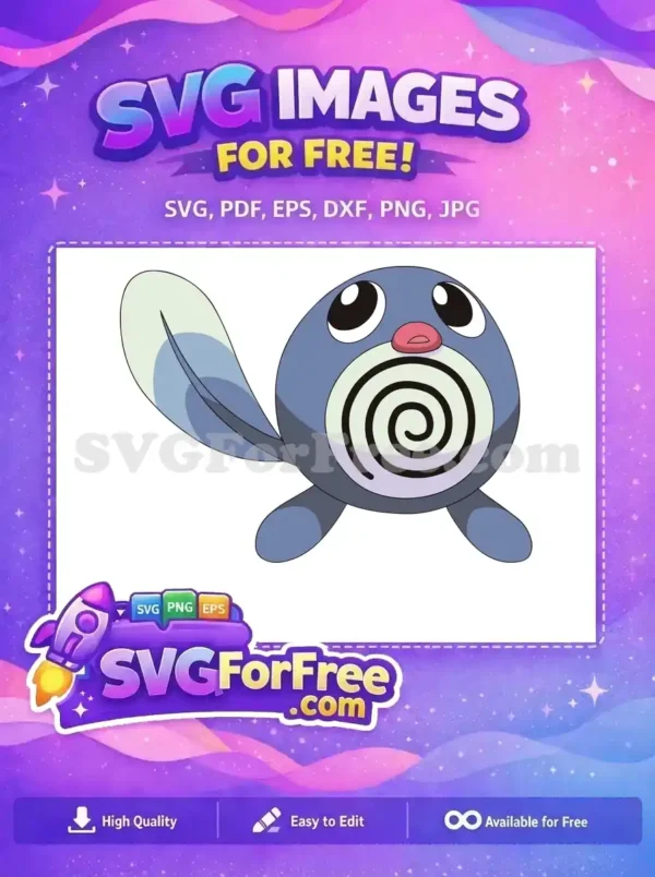 Free Cute Poliwag Free Swirl Design Pokemon Free SVG