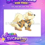 Free Angry Arcanine Free Orange Grey Pokemon Free SVG - Instant Download