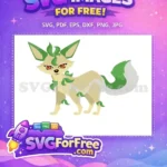 Free Leaf Pokemon Free Orange Eyes Pokemon Cartoon Free SVG - Instant Download