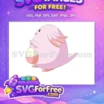 Free Pink Pokemon Free Egg Holding Chansey Cartoon Free SVG - Instant Download