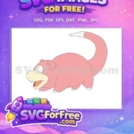 Free Derpy Pink Slowpoke Free Goofy Expression Pokemon Free SVG - Instant Download