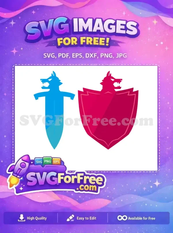 Free Blue Sword Free Pink Shield Pokemon Free SVG