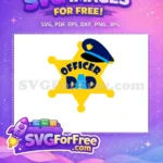 Free Golden Badge Free Officer Dad Police Free SVG - Instant Download