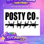 Free Posty Co Logo Free Barbed Wire Design Post Malone Free SVG - Instant Download