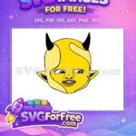 Free Yellow Devil Horns Free Heart Tattoo Post Malone Free SVG - Instant Download