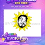 Free Sunflower Post Malone Free Silhouette Yellow Free SVG - Instant Download