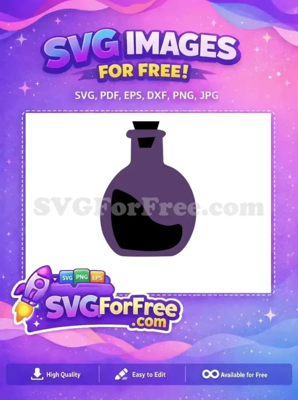 Free Purple Potion Free Black Liquid Silhouette Free SVG