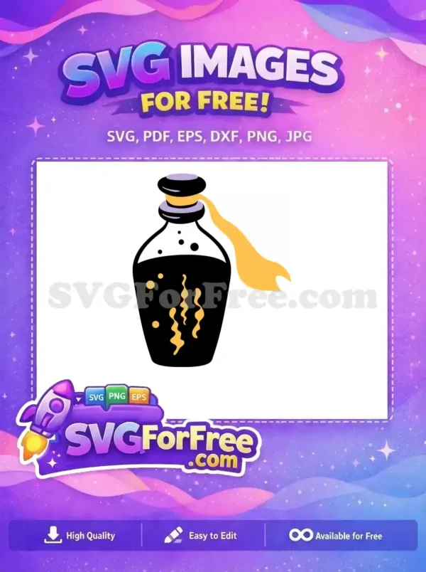 Free Black Potion Free Bubbles Elegant Halloween Free SVG