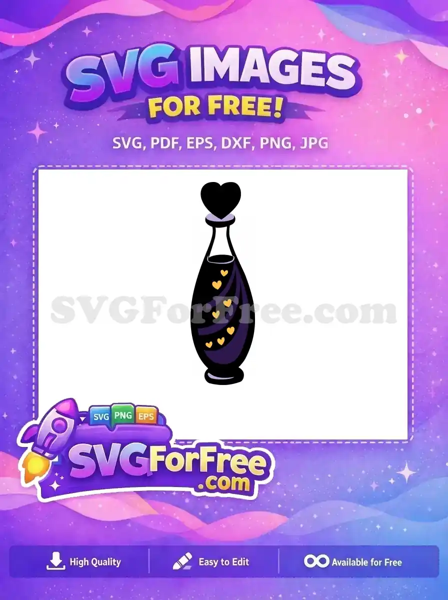 Free Black Heart Topper Free Gold Hearts Potion Free SVG