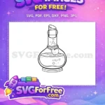Free Bubbling Liquid Free Corked Bottle Potion Free SVG - Instant Download