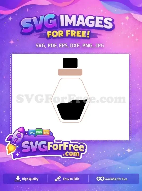 Free Hexagon Potion Free Black Liquid Silhouette Free SVG Free Hexagon Potion Free Black Liquid Silhouette Free SVG