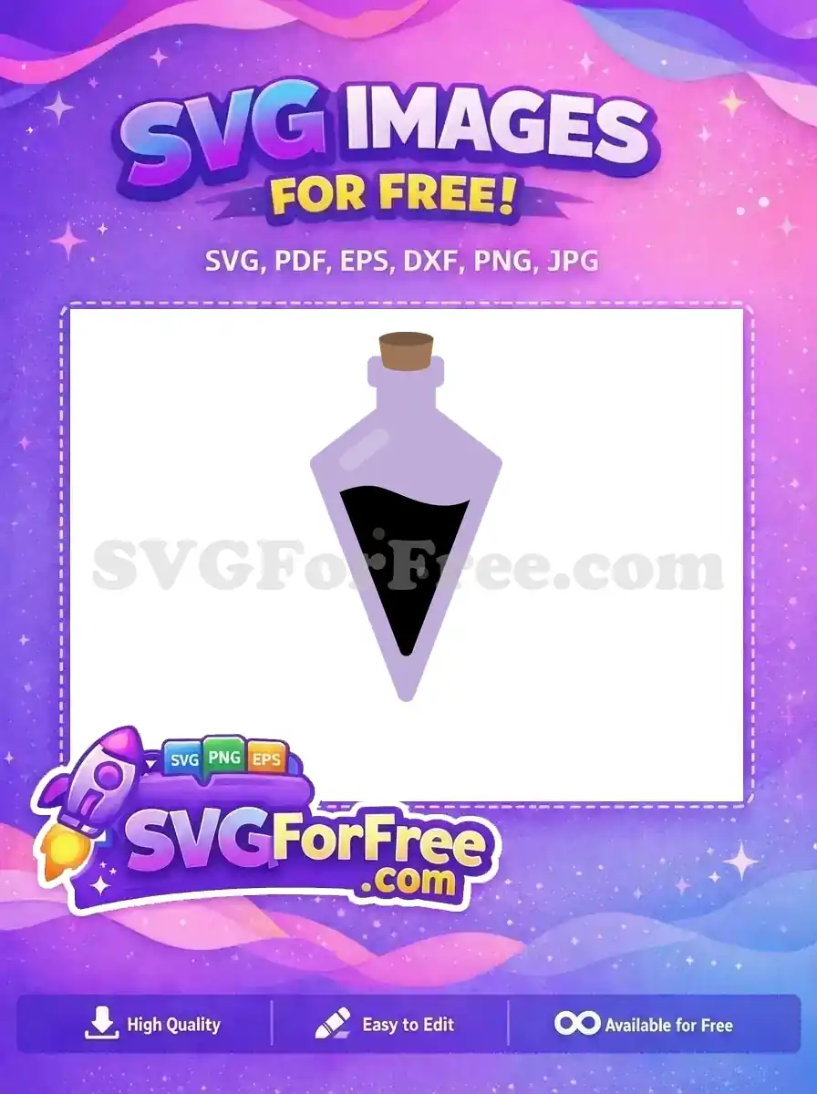 Free Purple Potion Free Black Liquid Potion Bottle Free SVG