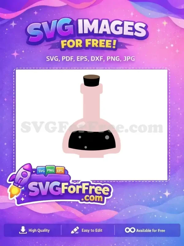 Free Pink Potion Free Brown Cork Halloween Free SVG