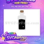 Free Bubbles Inside Free Black Potion Bottle Free SVG - Instant Download
