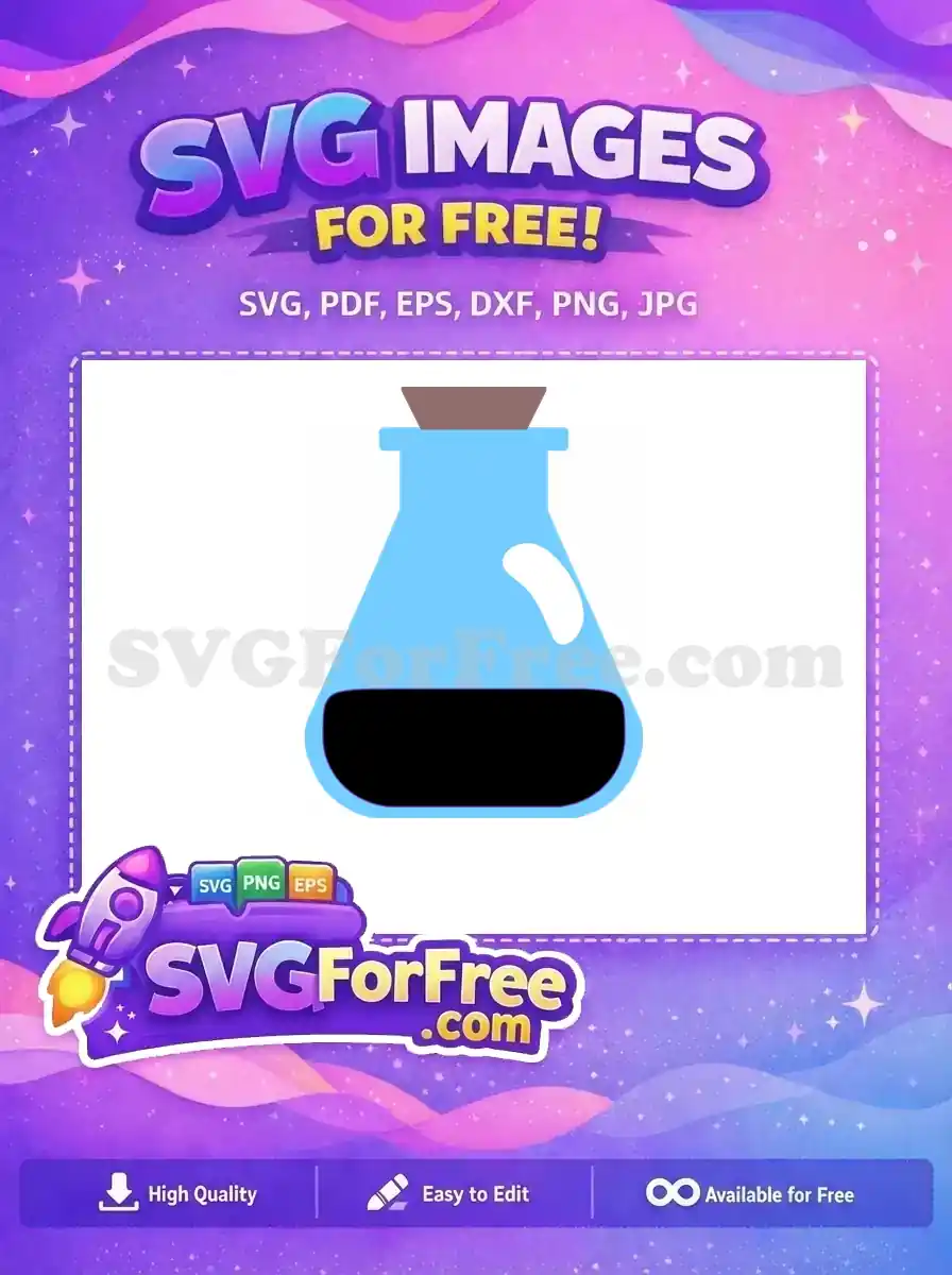 Free Blue Potion Free White Detail Potion Free SVG