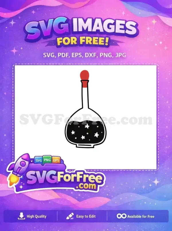 Free Sparkling Stars Free Red Stopper Potion Free SVG