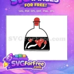 Free Red Cap Mushrooms Free Black Potion Bottle Free SVG - Instant Download