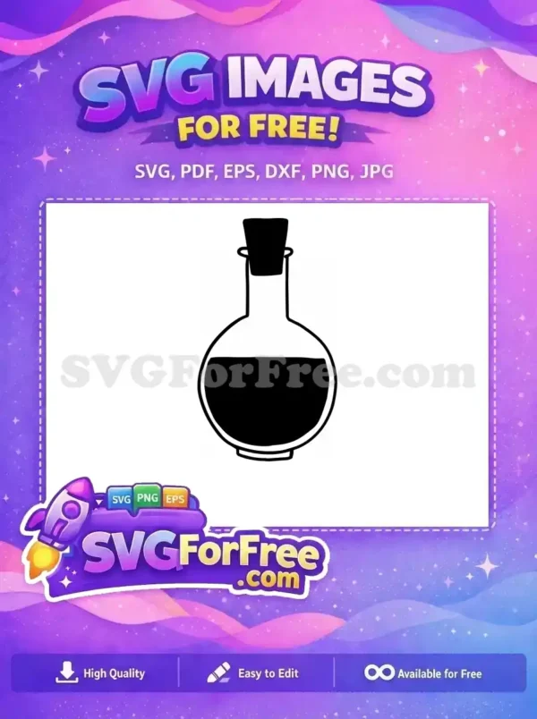 Free Simple Potion Free Bottle Silhouette Magic Free SVG