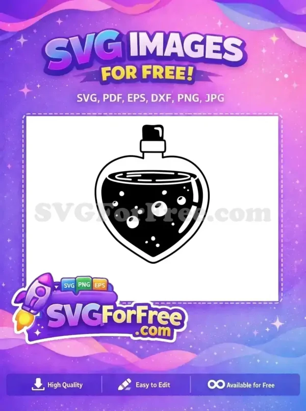 Free Heart Potion Free Bubbles Silhouette Halloween Free SVG