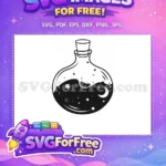 Free Moon Stars Potion Free Bottle Silhouette Free SVG 1 - Instant Download