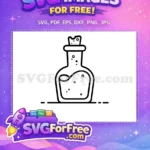 Free Bubbles Inside Free Potion Bottle Silhouette Free SVG - Instant Download