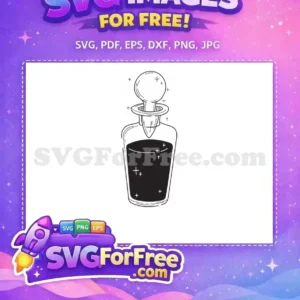 Free Black Potion Free Bottle Silhouette Liquid Free SVG Free Black Potion Free Bottle Silhouette Liquid Free SVG