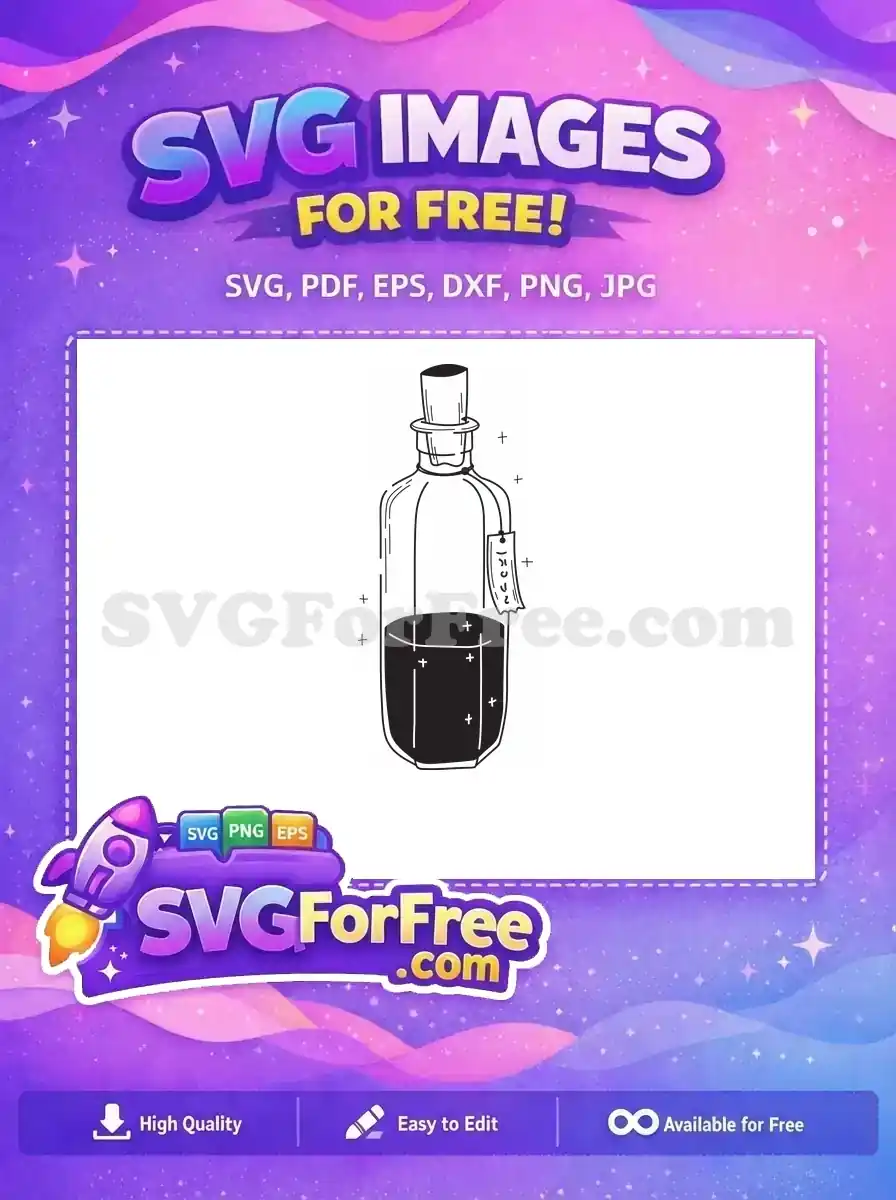 Free Corked Glass Free Potion Bottle Halloween Free SVG