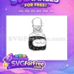 Free Tied Ribbon Free Label Potion Bottle Free SVG - Instant Download