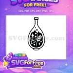 Free Bubbles Stars Accent Free Leaf Twig Potion Free SVG - Instant Download