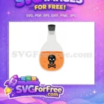 Free Orange Potion Free Skull Bubbles Halloween Free SVG - Instant Download