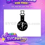 Free Potion Bottles Free Black Silhouette Magical Free SVG - Instant Download