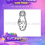 Free Black Potion Free Dots Silhouette Halloween Free SVG - Instant Download