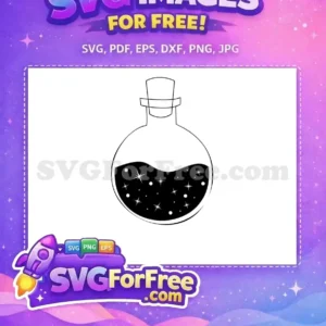 Free Black Stars Free Magic Potion Silhouette Free SVG Free Black Stars Free Magic Potion Silhouette Free SVG