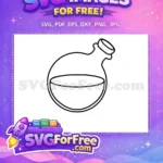 Free Outline Potion Free Liquid Simple Witchcraft Free SVG - Instant Download
