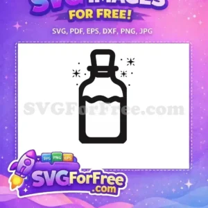 Free Black Liquid Free Cork Top Potion Free SVG