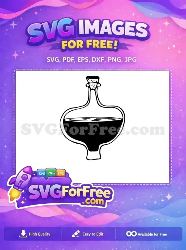 Free Black Potion Free Cork Detail Halloween Free SVG Free Black Potion Free Cork Detail Halloween Free SVG