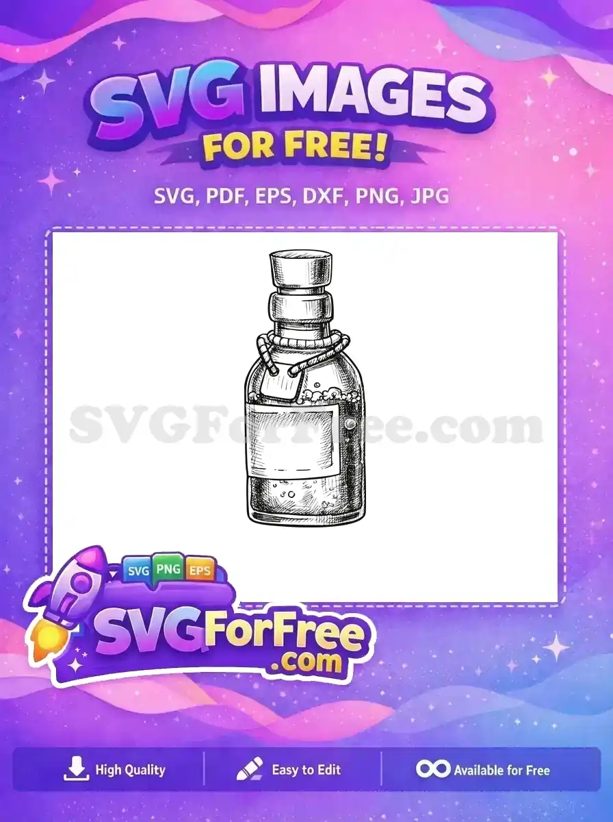 Free Label Tag Free Bubbles Potion Bottles Free SVG