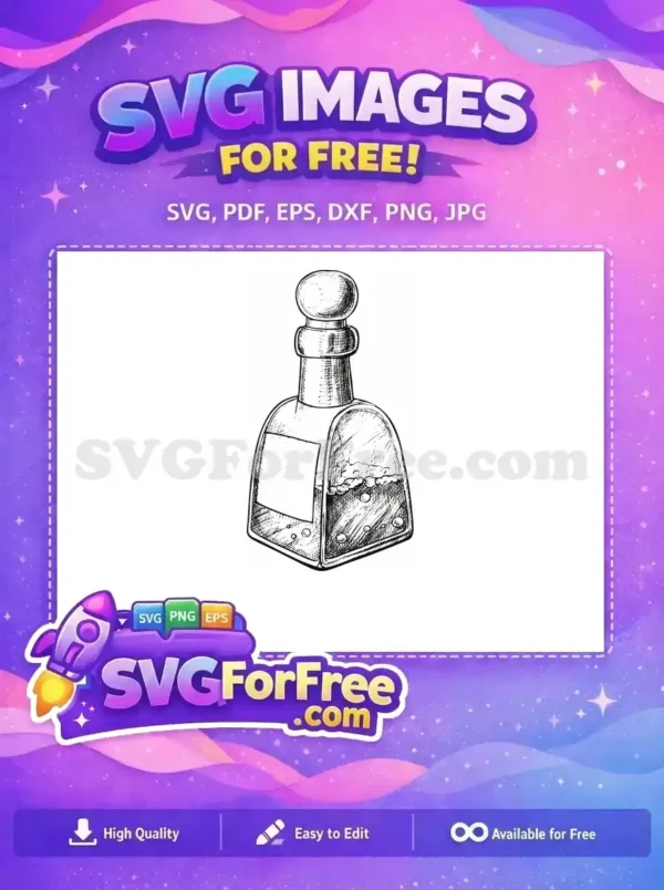 Free Tequila Bottle Sketch Free Alcohol Liquid Drink Free SVG