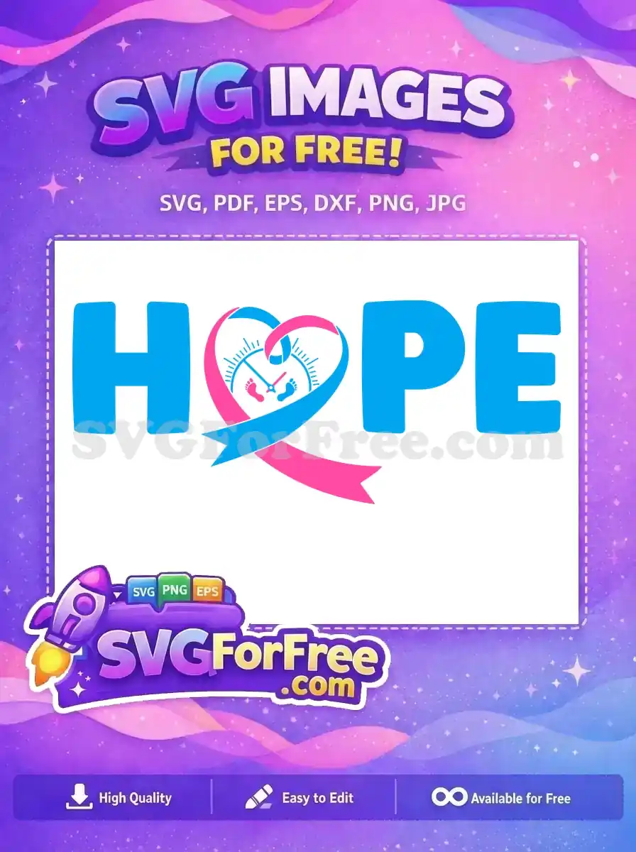 Free Pink Blue Ribbon Free Clock Feet Premature Day Free SVG
