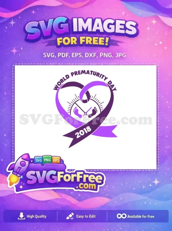 Free Purple Footprints Free Premature Day Awareness Free SVG