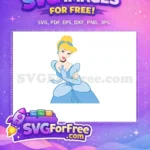 Free Smiling Cinderella Free Blue Dress Cinderella Movie Free SVG - Instant Download