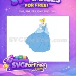 Free Blonde Hair Free Blue Dress Cinderella Free SVG 2 - Instant Download