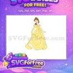 Free Belle Smiling Free Yellow Dress Beauty Beast Free SVG 1 - Instant Download