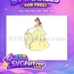 Free Smiling Belle Free Yellow Gown Beauty Beast Free SVG 3 - Instant Download